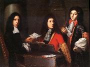 Anton Domenico Gabbiani Portrait of Musicians at the Medici Court oil
